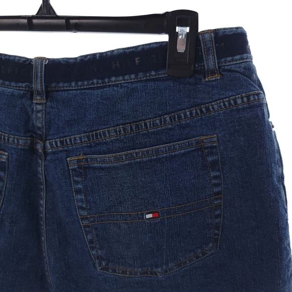 Tommy Hilfiger Womens Size 14 Stretch Blue Denim Jean Shorts - Picture 4 of 7